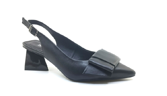 ITZEL SLING BACK - DJANGO AND JULIETTE - 36, 37, 38, 39, 40, 41, 42, black satin, heel with bow, Heels With Bow, red satin, SLING BACK, Sling Back Heels, womens footwear - Stomp Shoes Darwin