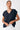 Adorne Karina V Neck Cupro Top ADORNE NAVY / 8 TOPS AJD1806