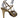 Brazilio Spicy Metal Leaf Strappy Heel BRAZILIO WOMENS FOOTWEAR
