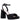 STACIE PLATFORM Nina BLACK SATIN / 5 WOMENS FOOTWEAR 52506
