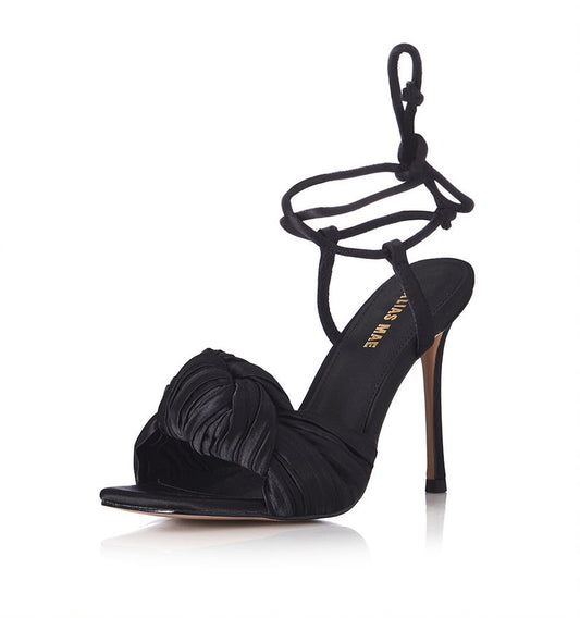 MINA STRAPPY SATIN HEEL - ALIAS MAE - 36, 37, 38, 39, 40, 41, Alias Mae, BLACK, on sale, PINK, satin heel, womens footwear - Stomp Shoes Darwin