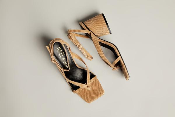 CHILL STRAPPY BLOCK HEEL - HAEL AND JAX - 36, 37, 38, 39, 40, 41, block heel, Caramel, on sale, WHITE, womens footwear - Stomp Shoes Darwin