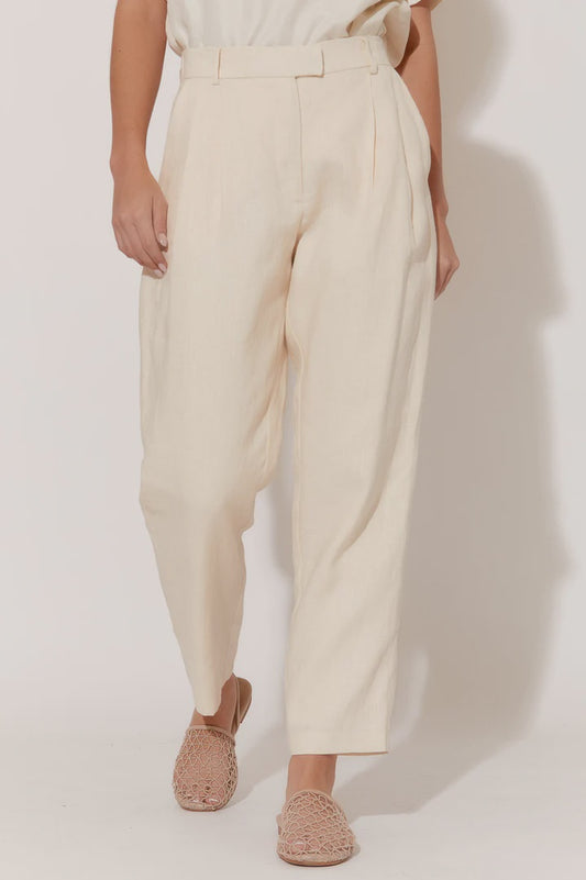 AJD1426 LULA PLEATED LINEN PANT - ADORNE - clothing - Stomp Shoes Darwin
