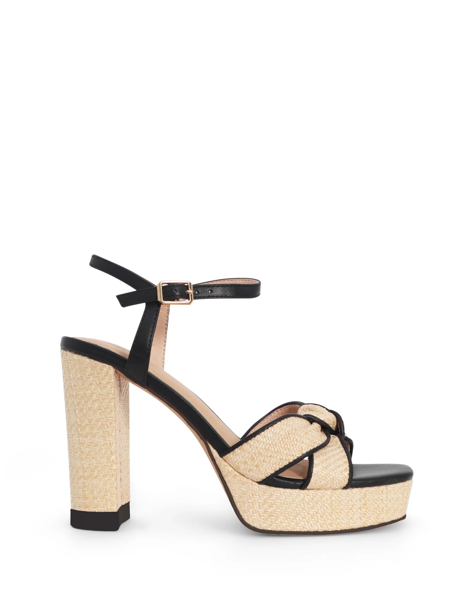 BELLA PLATFORM - NUDE FOOTWEAR - 36, 37, 38, 39, 40, 41, BLACK, NATURAL, womens footwear - Stomp Shoes Darwin