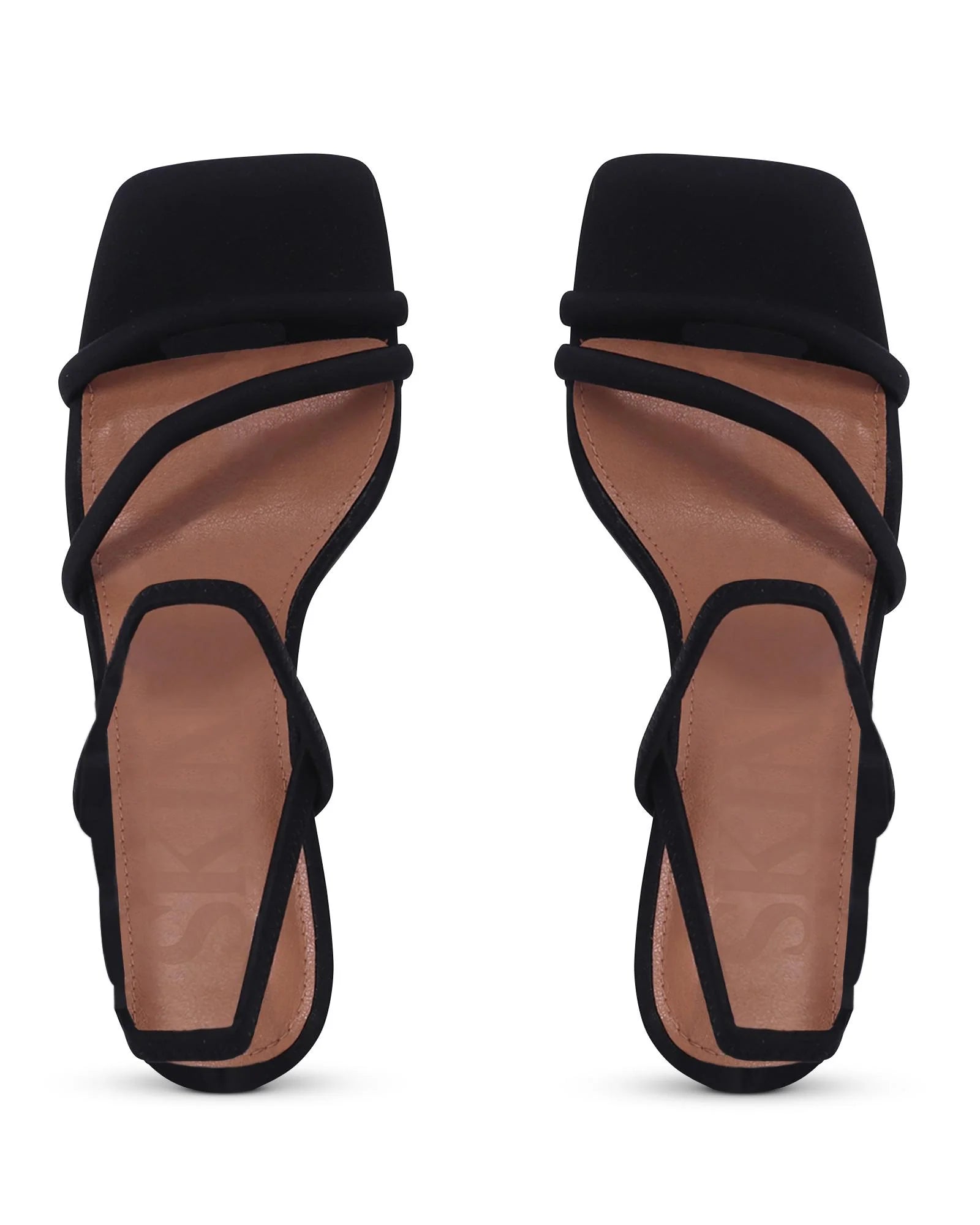 COLOMBO STRAPPY BLOCK HEEL - SKIN FOOTWEAR - 36, 37, 38, 39, 40, 41, BF, BLACK, block heel, NUDE, womens footwear - Stomp Shoes Darwin