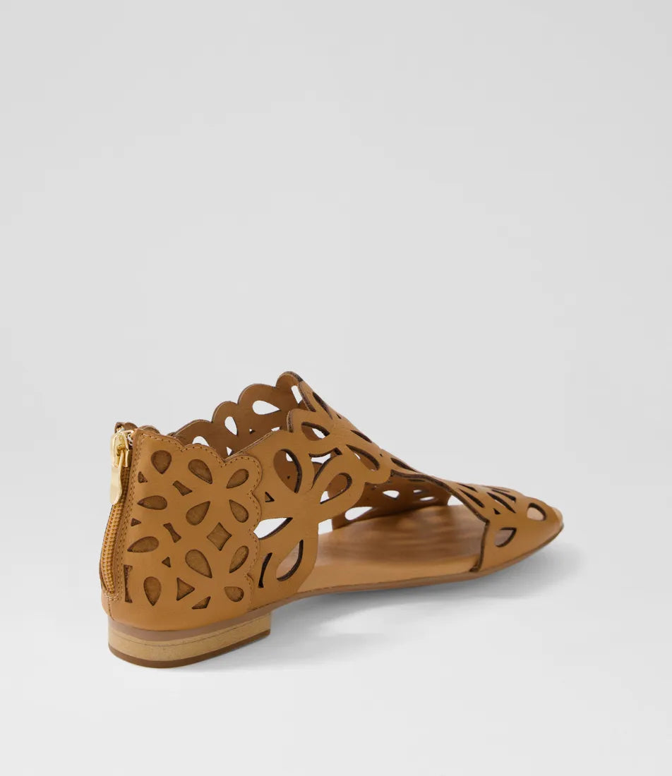 PIETRO CAGED LEATHER FLAT - DJANGO AND JULIETTE - BF, womens footwear - Stomp Shoes Darwin