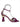 BRAZILIO JAZZ CIRCULAR HEEL - BRAZILIO - 16936, 56619, ankle strap, Cristal rose, leather, PINK, ROSE, womens footwear - Stomp Shoes Darwin