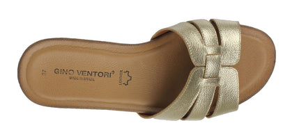 FIDGET SLIDE - GINO VENTORI - 36, 37, 38, 39, 40, 41, 42, BF, Gold, Slides, TAN, womens footwear - Stomp Shoes Darwin