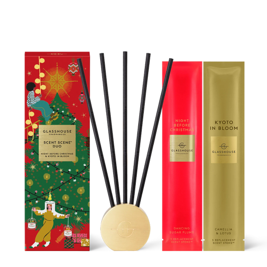 Christmas Scent Scene Duo - GLASSHOUSE - candle diffusers, candles, christmas, DIFFUSER, GLASSHOUSE, on sale - Stomp Shoes Darwin