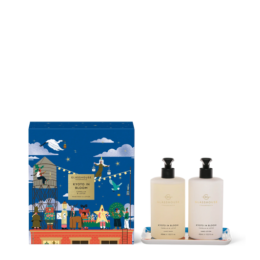 KYOTO HAND DUO CHRISTMAS - GLASSHOUSE - candle diffusers, HAND CREAM - Stomp Shoes Darwin