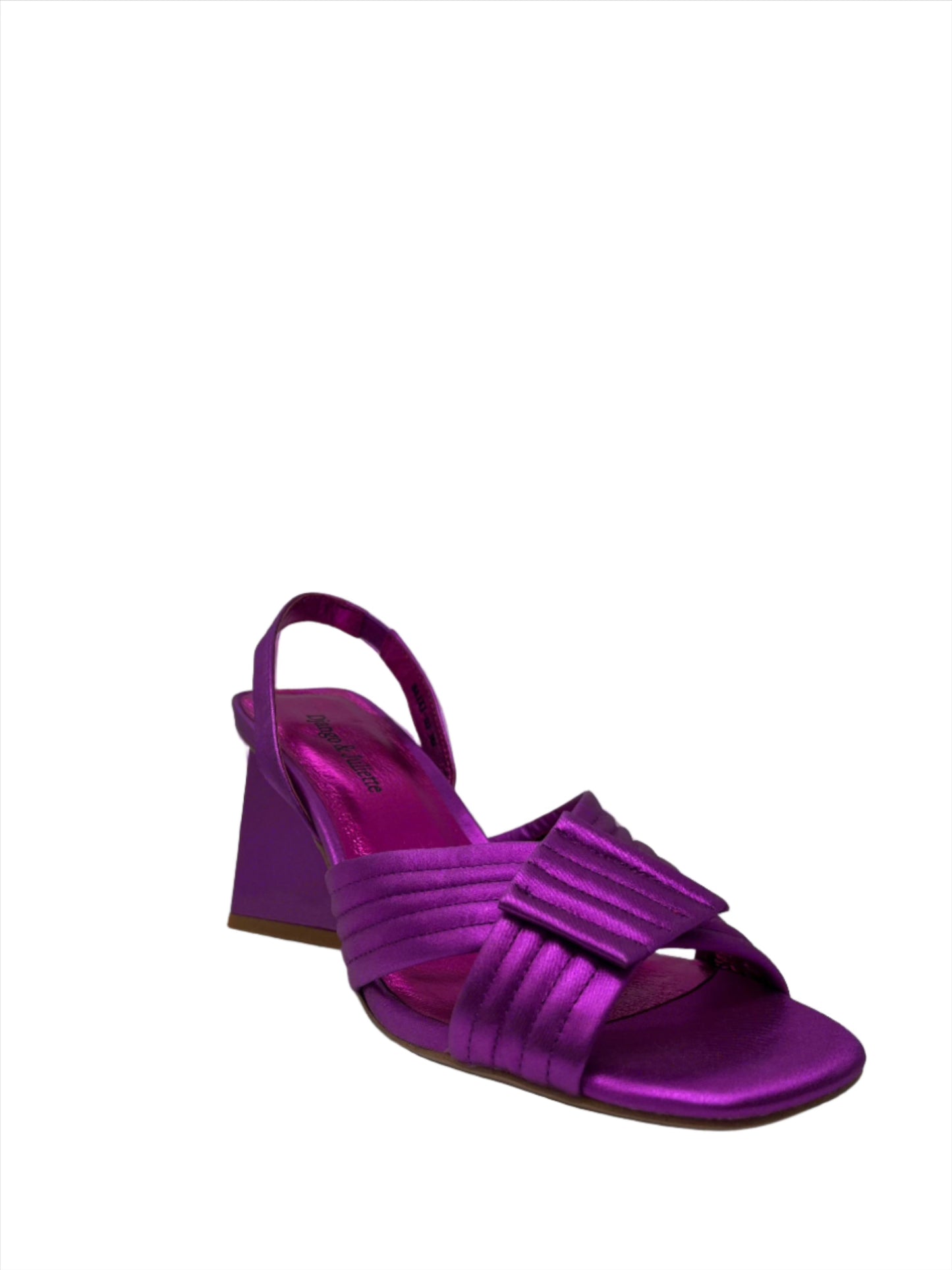 HAIKI LEATHER SATIN HEEL - DJANGO AND JULIETTE - satin heel, womens footwear - Stomp Shoes Darwin