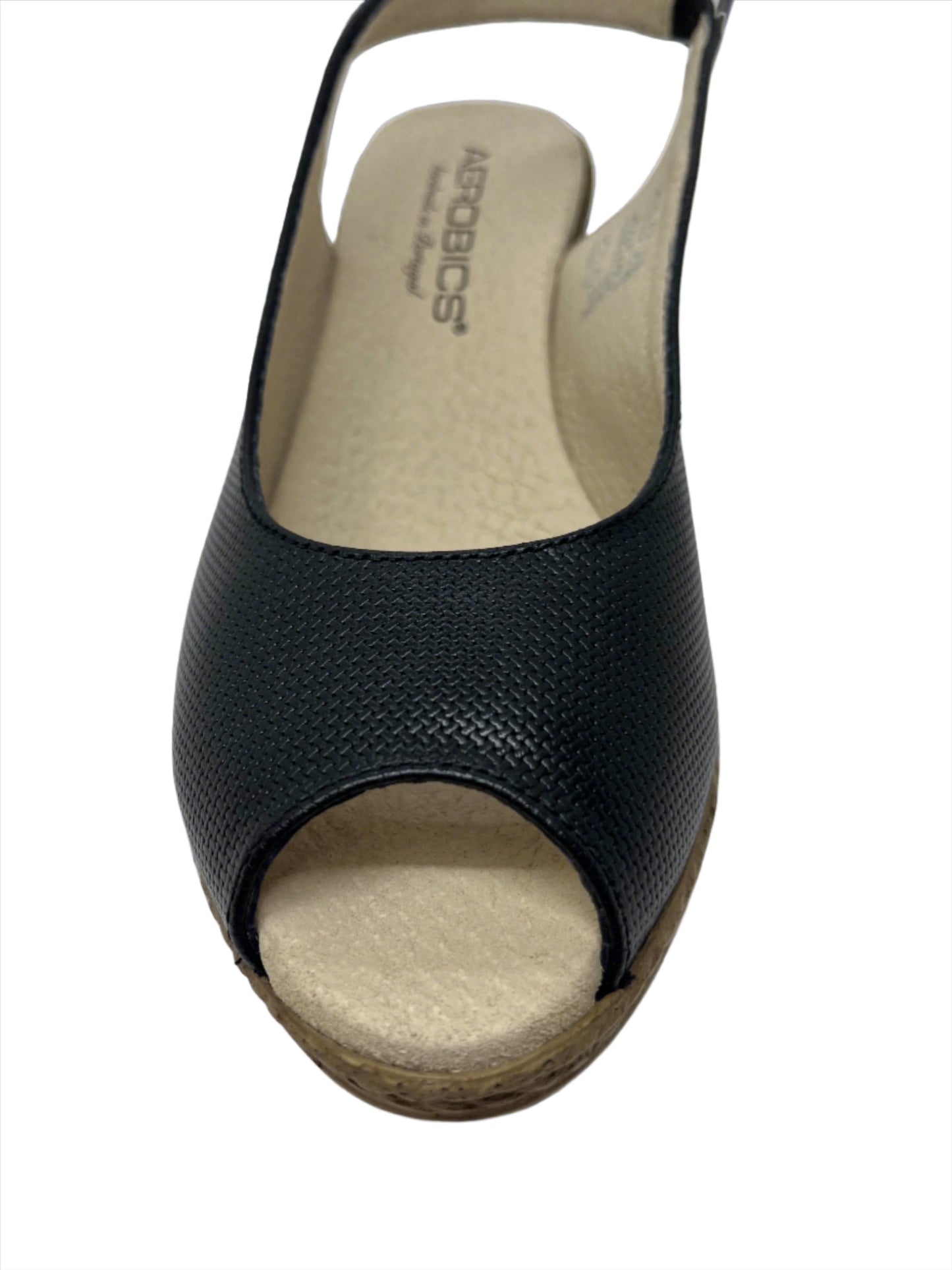 ALBA BLACK wedge -  - BLACK, SLING BACK, wedge, womens shoes - Stomp Shoes Darwin