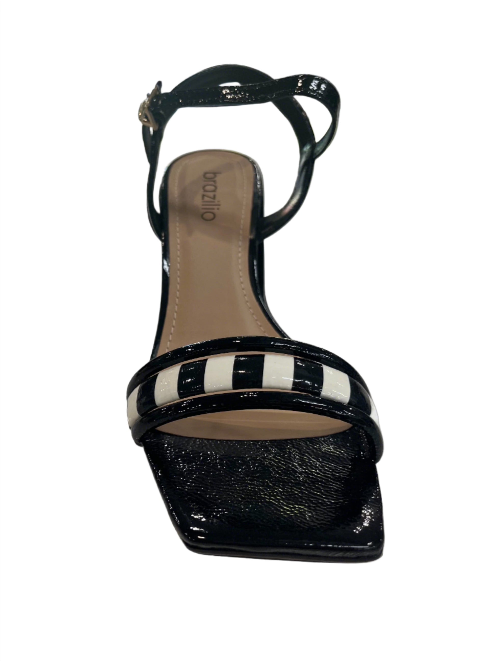 BINDI  BLK/WH BLOCK HEEL -  - womens footwear - Stomp Shoes Darwin