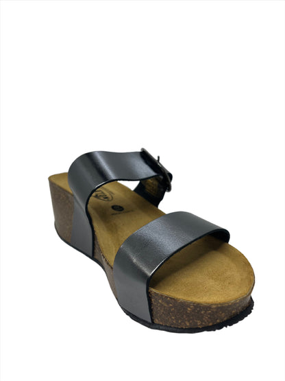 TINA PEWTER WEDGE - PLAKTON - womens footwear - Stomp Shoes Darwin