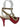 BRAZILIO VIV STUD HEEL - BRAZILIO - ankle strap, leather, Nude, RED, stiletto, womens footwear - Stomp Shoes Darwin