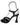 BRAZILIO TWIGGY STRAPPY HEEL - BRAZILIO - ankle strap, BLACK, leather, WHITE, wine glass, Wine Glass Heels, womens footwear - Stomp Shoes Darwin