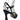 BRAZILIO TWIGGY STRAPPY HEEL - BRAZILIO - ankle strap, BLACK, leather, WHITE, wine glass, Wine Glass Heels, womens footwear - Stomp Shoes Darwin