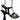 BRAZILIO TRIP STRAPPY HEEL - BRAZILIO - ankle strap, BLACK, leather, WHITE, wine glass, Wine Glass Heels, womens footwear - Stomp Shoes Darwin