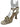 BRAZILIO TRIP STRAPPY HEEL - BRAZILIO - ankle strap, BLACK, leather, WHITE, wine glass, Wine Glass Heels, womens footwear - Stomp Shoes Darwin