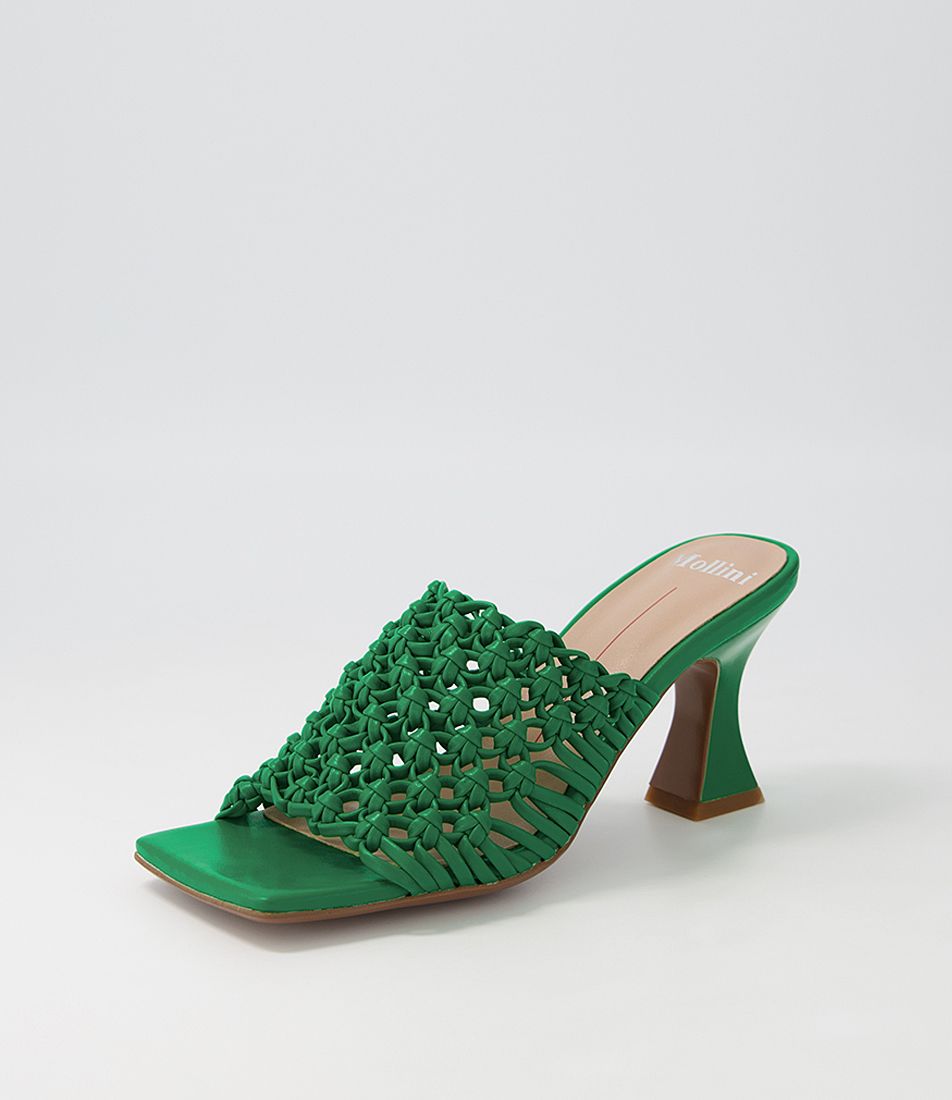 MIMI WOVEN SLIP ON - MOLLINI - 36, 37, 38, 39, 40, 41, BF, BLACK, emerald, SLIP ON, womens footwear - Stomp Shoes Darwin