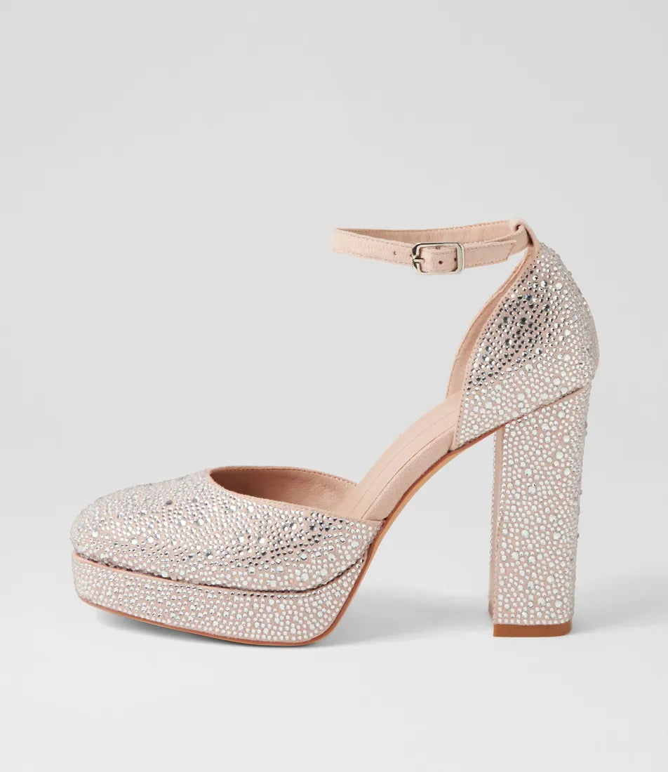 ANGELAR JEWELED PLATFORM - MOLLINI - 36, 37, 38, 39, 40, 41, BLACK, heel, platform heel, SILVER, womens footwear - Stomp Shoes Darwin