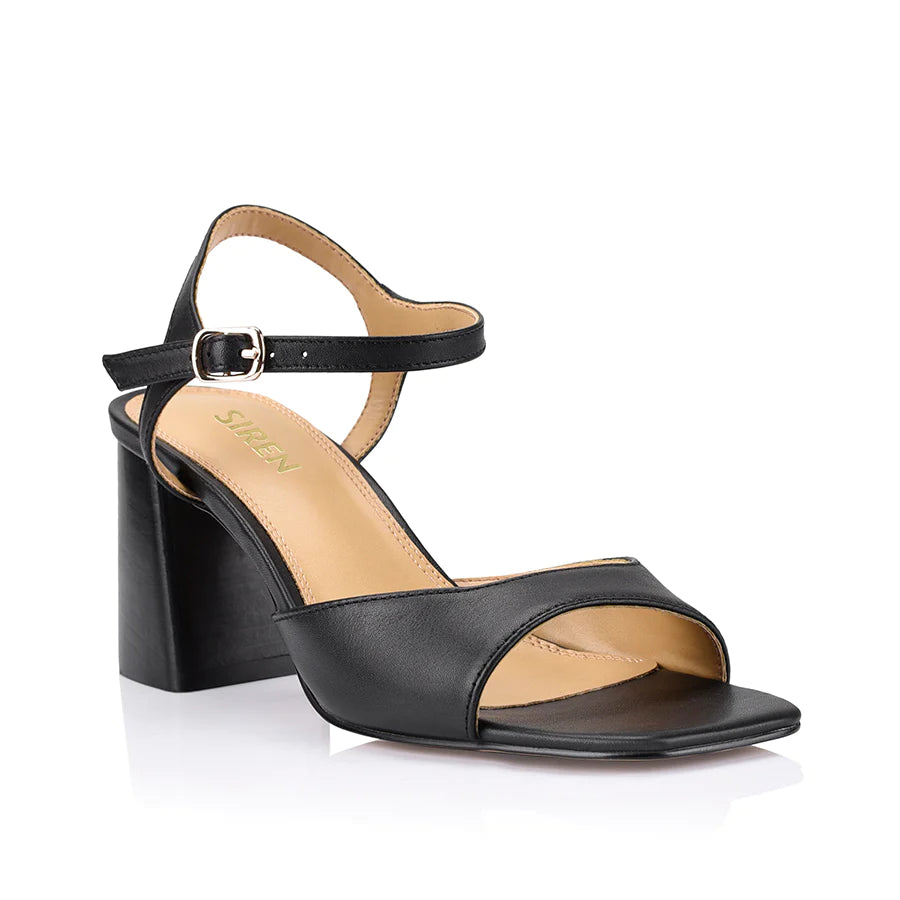 STOMP HEELED SANDALS - SIREN - 36, 37, 38, 39, 40, 41, BF, BLACK, CINNAMON, sandals, womens footwear - Stomp Shoes Darwin