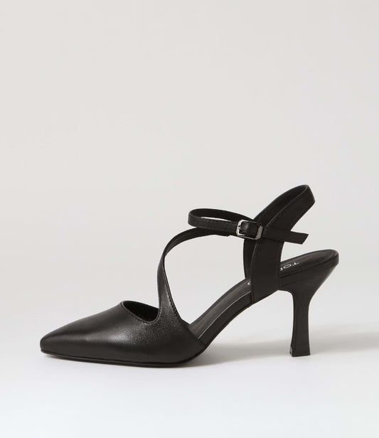 LUKKA STRAPPY POINTS - TOP END - 36, 37, 38, 39, 40, 41, BF, BLACK, on sale, stiletto, stiletto heel, TAN, womens footwear - Stomp Shoes Darwin