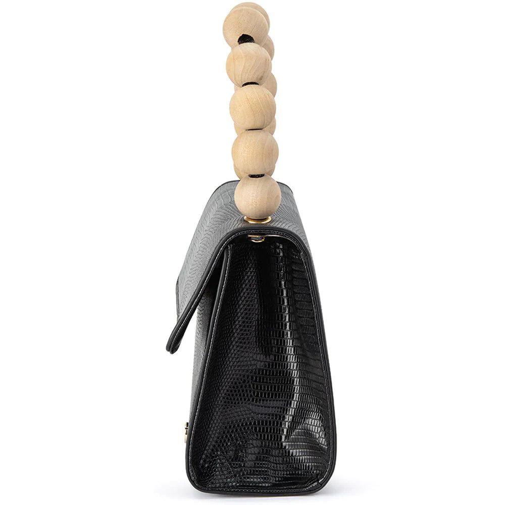 OB1672 CAYLEE wood bead handle bag - OLGA BERG - clutch, handbags - Stomp Shoes Darwin