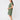 Foil V Festival Dress in Sage, side view
