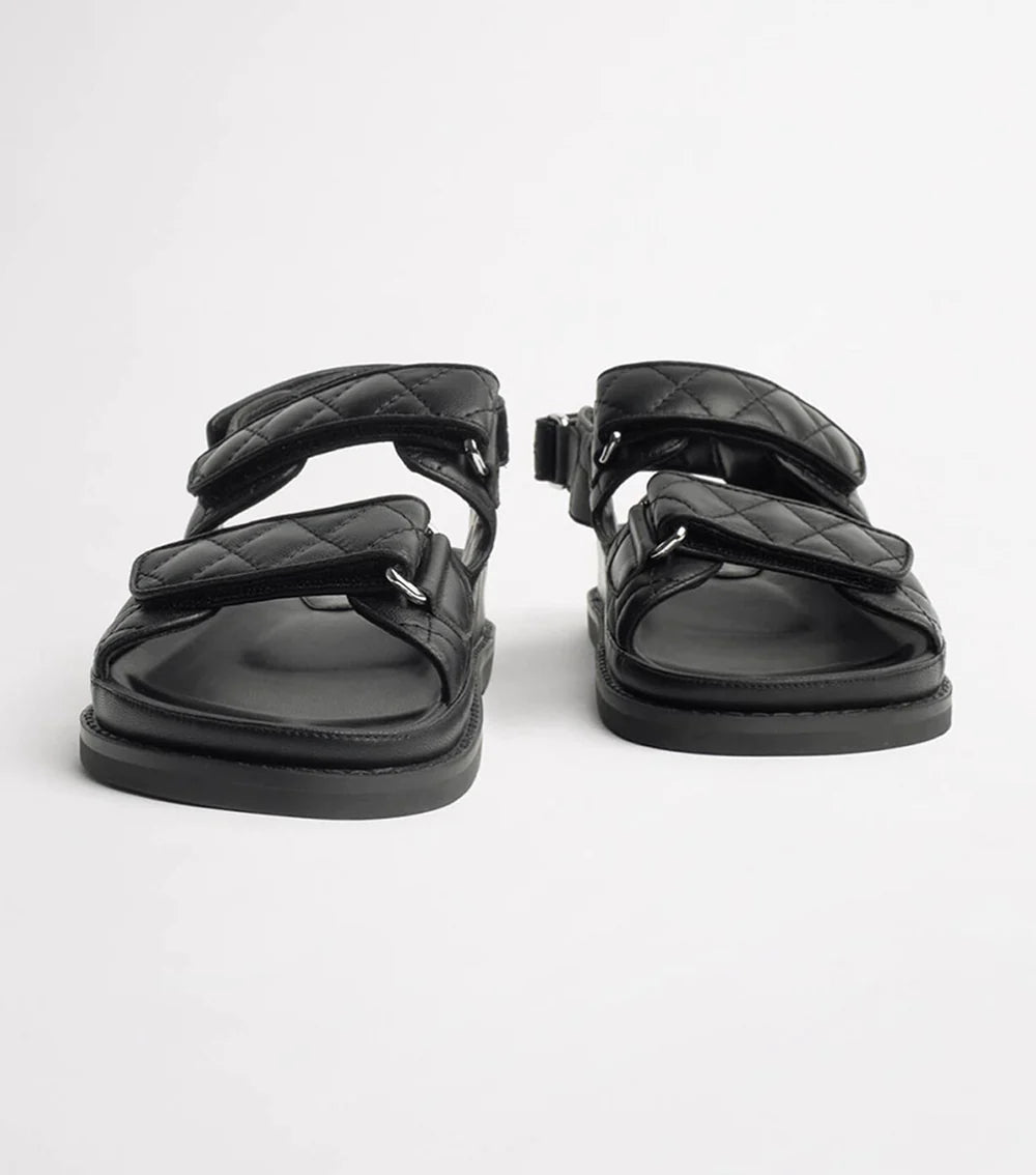 HIRANNI VELCRO STRAP SANDAL - TONY BIANCO - 36, 37, 38, 39, 40, 41, BLACK, honey, womens footwear - Stomp Shoes Darwin