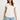 IBSA PLAIN T SHIRT V NECK IBISA WHITE / SMALL TOPS 57466