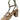 JAYDAL STRAPPY BLOCK HEEL NUDE FOOTWEAR WOMENS FOOTWEAR