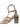 JAYDAL STRAPPY BLOCK HEEL NUDE FOOTWEAR WOMENS FOOTWEAR