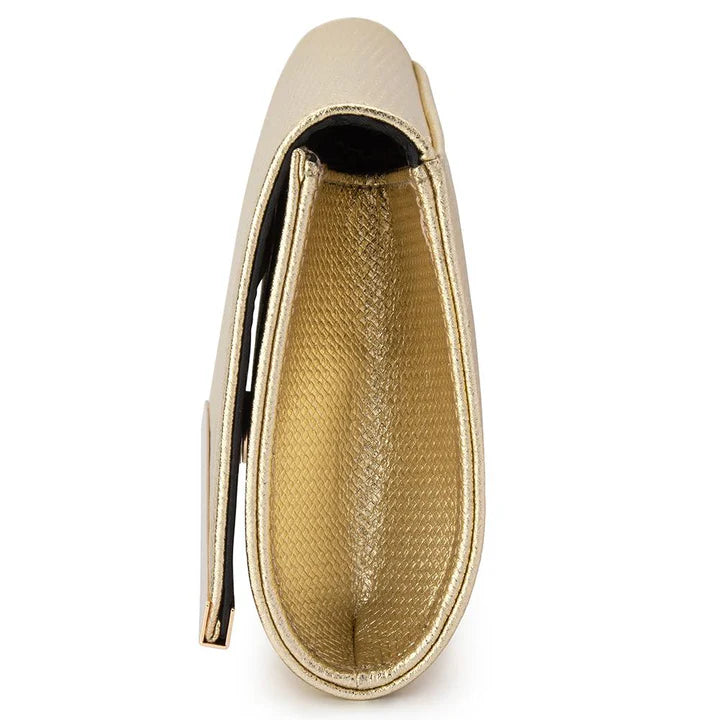 OB2017 gold maddie foldover clutch - OLGA BERG - clutch - Stomp Shoes Darwin
