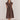 NAZALIA TIE WAIST DRESS CHOC BROWN SASS CLOTHING CHOCOLATE BROWN / 6 DRESSES 60677