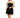 OB2230 FLORA APPLIQUE TOP HANDLE OLGA BERG BLACK CLUTCH 62372