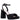 STACIE PLATFORM Nina BLACK SATIN / 5 WOMENS FOOTWEAR 52506
