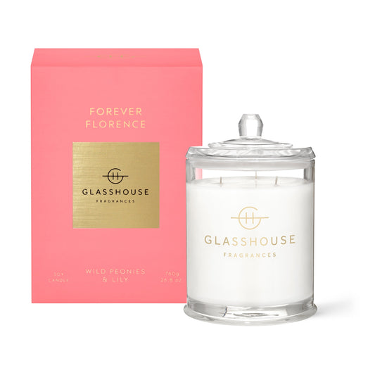 FLORENCE 760G CANDLE - GLASSHOUSE - candles, florence, GLASSHOUSE - Stomp Shoes Darwin
