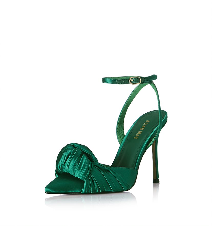 BONNIE SATIN POINT - ALIAS MAE - 36, 37, 38, 39, 40, 41, emerald, heel with bow, Heels With Bow, PINK, womens footwear - Stomp Shoes Darwin