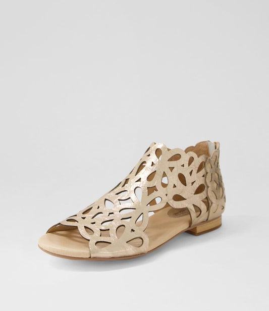 PIETRO CAGED LEATHER FLAT - DJANGO AND JULIETTE - BF, womens footwear - Stomp Shoes Darwin