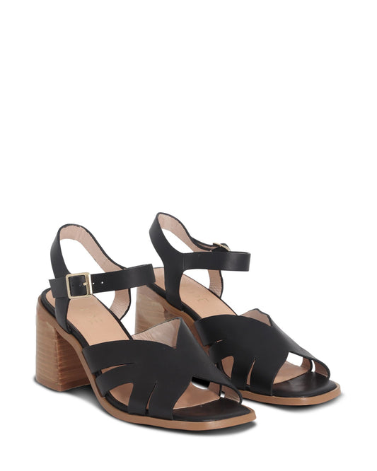 LENA BLOCK HEEL - NUDE FOOTWEAR - 36, 37, 38, 39, 40, 41, BF, BLACK, block heel, TAN, womens footwear - Stomp Shoes Darwin