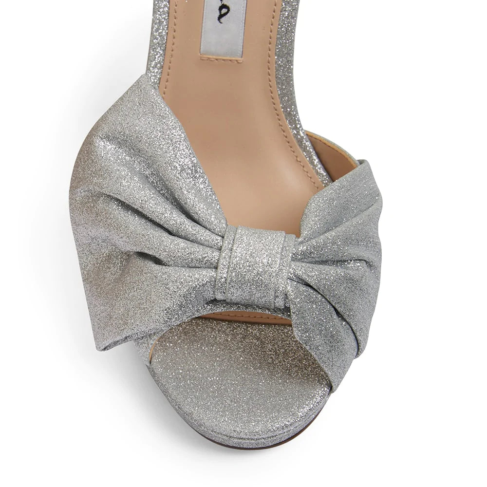 FLOSIE HEEL - Nina - 10, 11, 5, 6, 7, 8, 9, GOLD, heel with bow, Heels With Bow, SILVER, stiletto, stiletto heel, womens footwear - Stomp Shoes Darwin