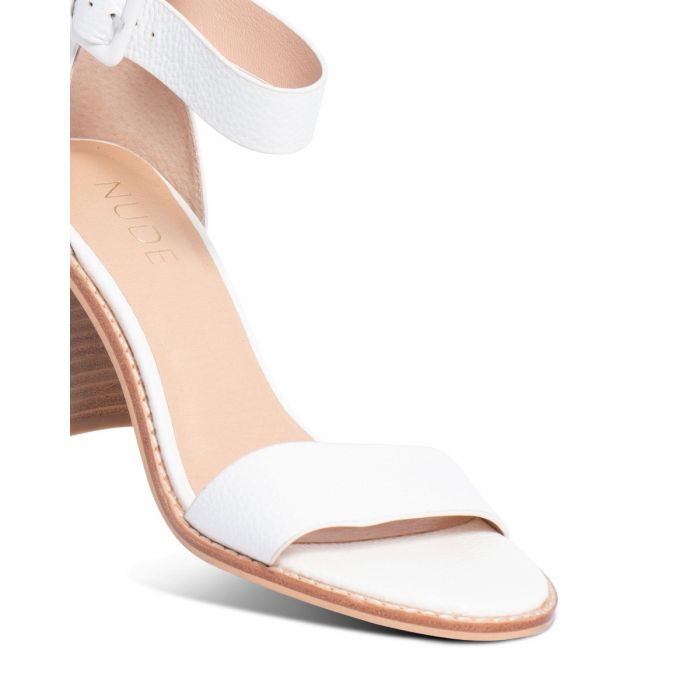 GRADY WHITE BLOCK HEEL - NUDE FOOTWEAR - 36, 37, 38, 39, 40, 41, womens footwear - Stomp Shoes Darwin